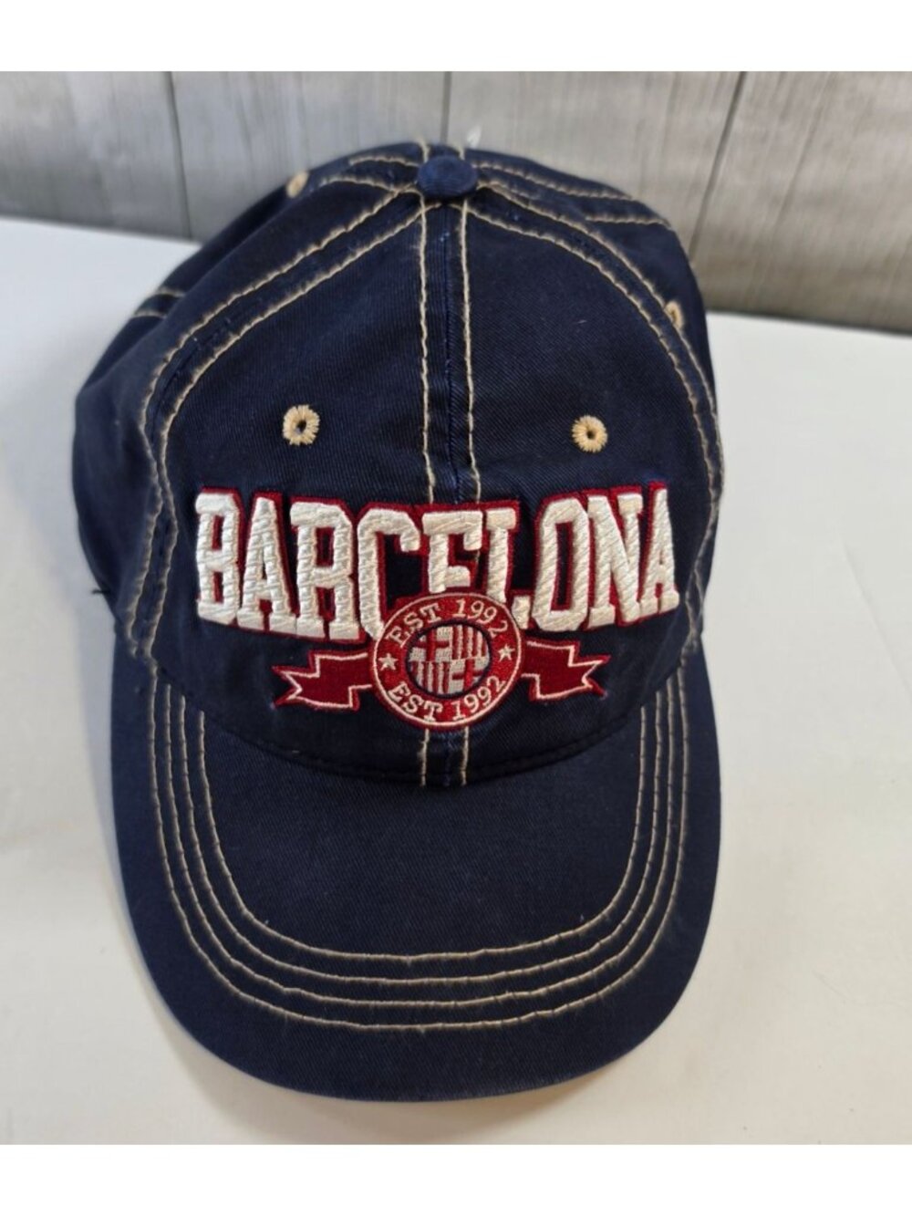RARE BARCELONA BASEBALL CAP HAT EST 1992 ORIGINALS ADJUSTABLE HAT